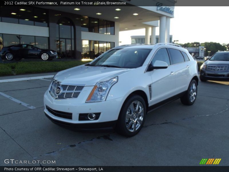 Platinum Ice Tricoat / Shale/Brownstone 2012 Cadillac SRX Performance
