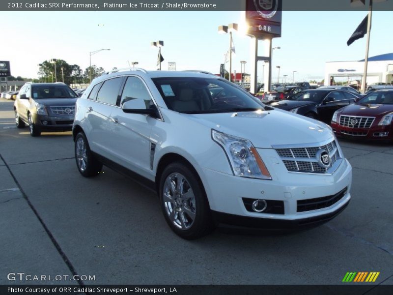 Platinum Ice Tricoat / Shale/Brownstone 2012 Cadillac SRX Performance