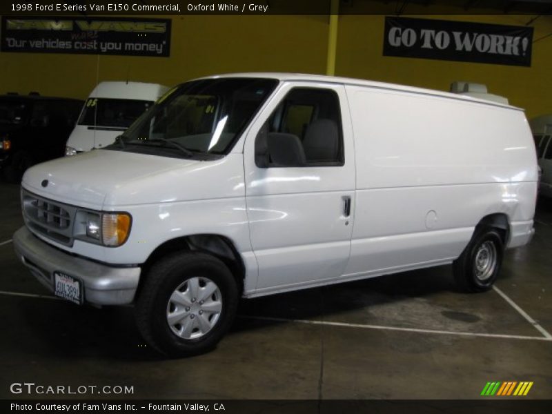 Oxford White / Grey 1998 Ford E Series Van E150 Commercial