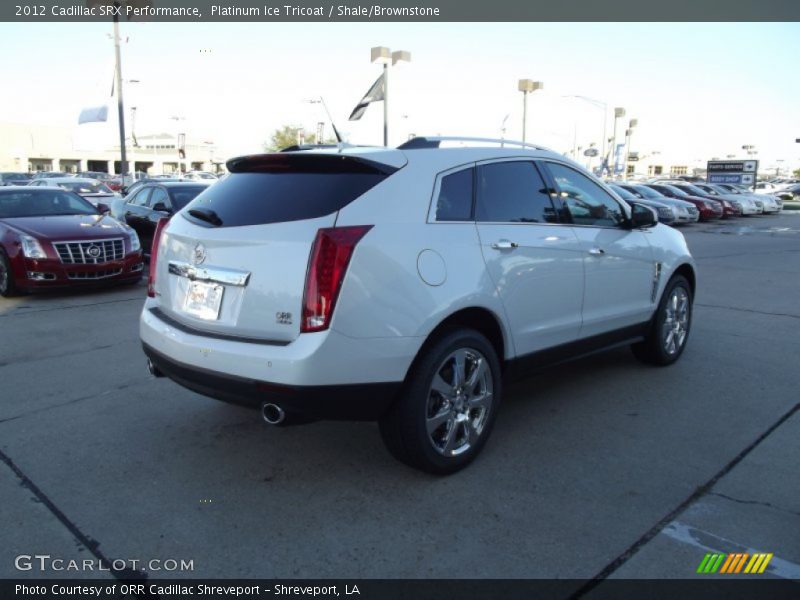 Platinum Ice Tricoat / Shale/Brownstone 2012 Cadillac SRX Performance