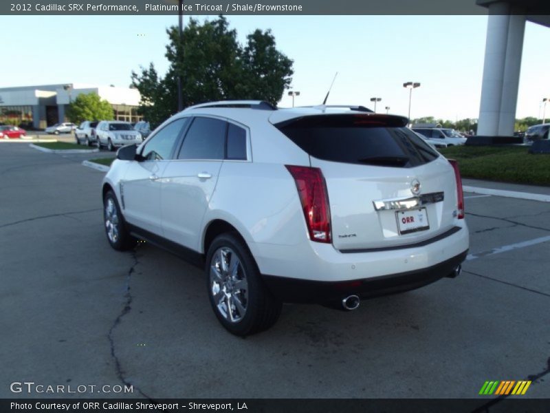 Platinum Ice Tricoat / Shale/Brownstone 2012 Cadillac SRX Performance
