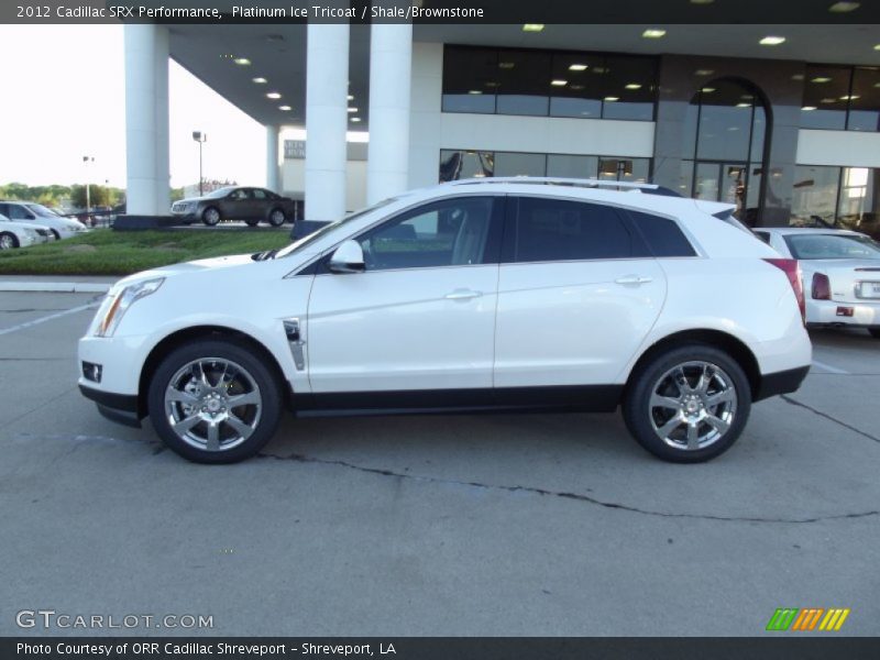 Platinum Ice Tricoat / Shale/Brownstone 2012 Cadillac SRX Performance