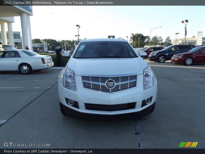 Platinum Ice Tricoat / Shale/Brownstone 2012 Cadillac SRX Performance