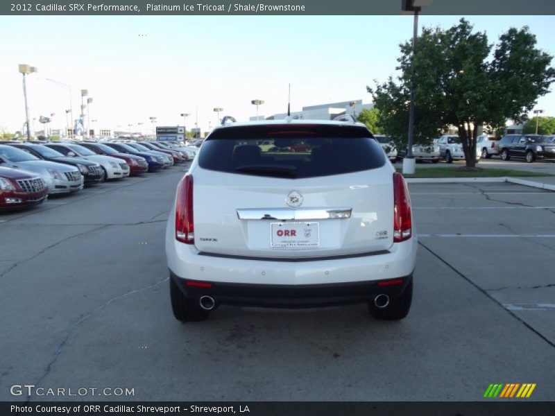 Platinum Ice Tricoat / Shale/Brownstone 2012 Cadillac SRX Performance