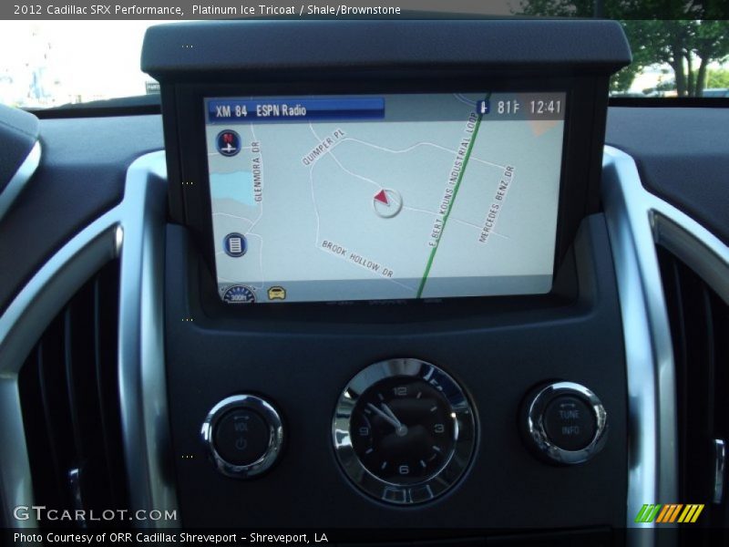 Navigation of 2012 SRX Performance