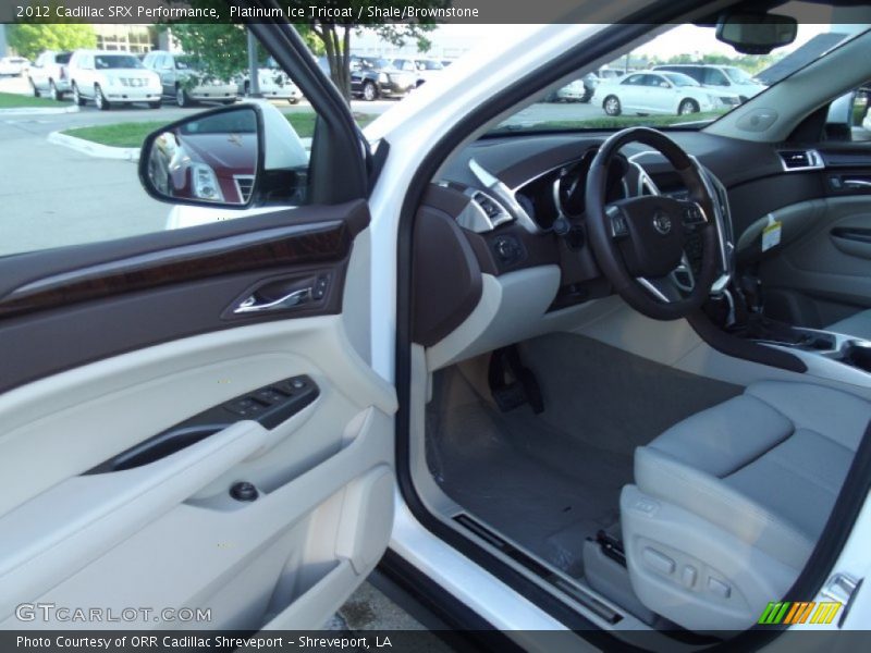 Platinum Ice Tricoat / Shale/Brownstone 2012 Cadillac SRX Performance