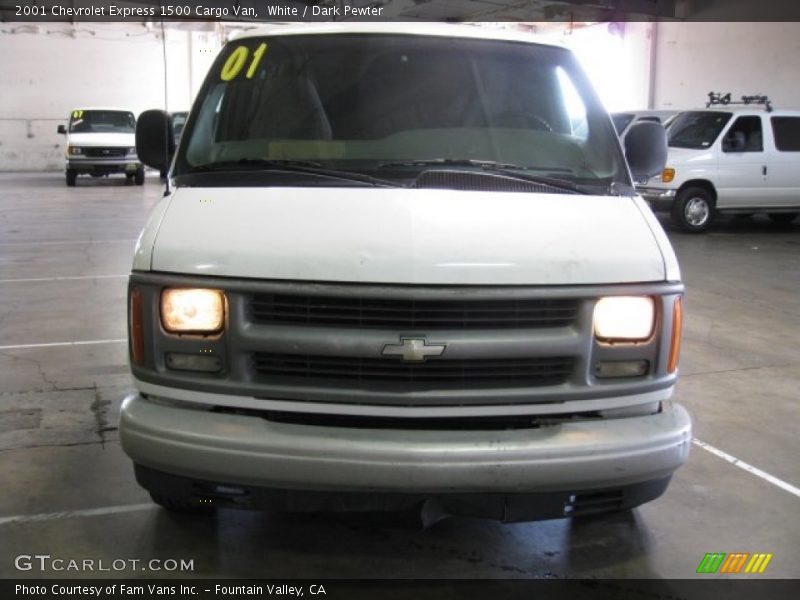 White / Dark Pewter 2001 Chevrolet Express 1500 Cargo Van