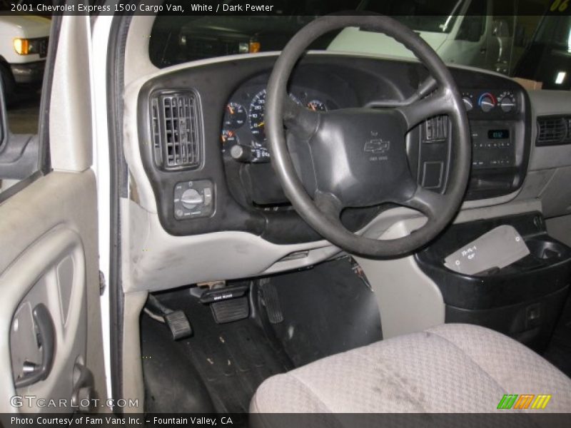 White / Dark Pewter 2001 Chevrolet Express 1500 Cargo Van
