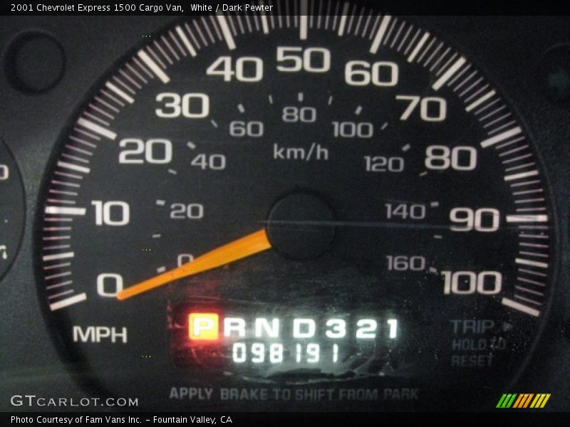 White / Dark Pewter 2001 Chevrolet Express 1500 Cargo Van