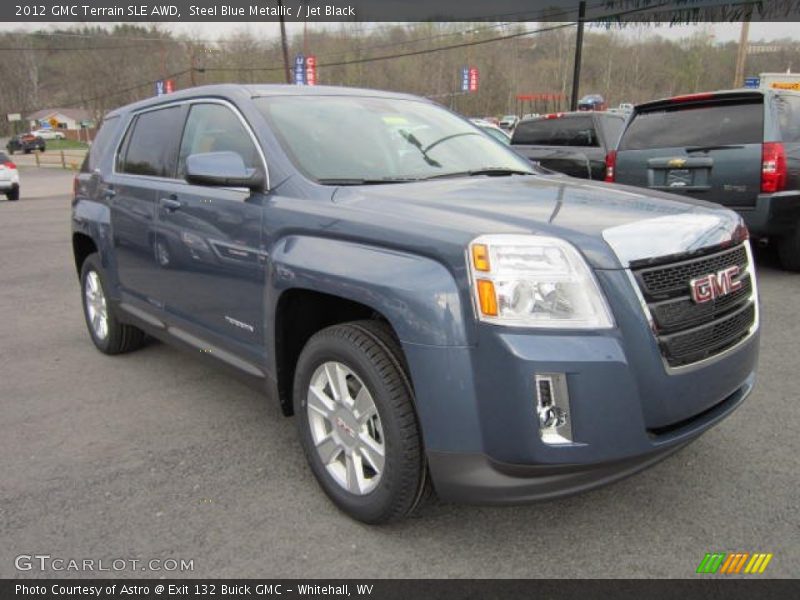 Steel Blue Metallic / Jet Black 2012 GMC Terrain SLE AWD