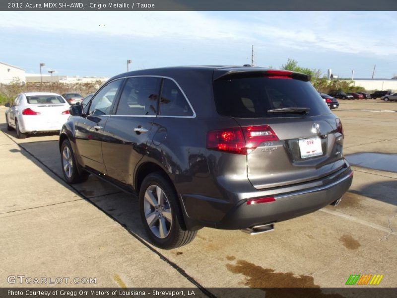 Grigio Metallic / Taupe 2012 Acura MDX SH-AWD