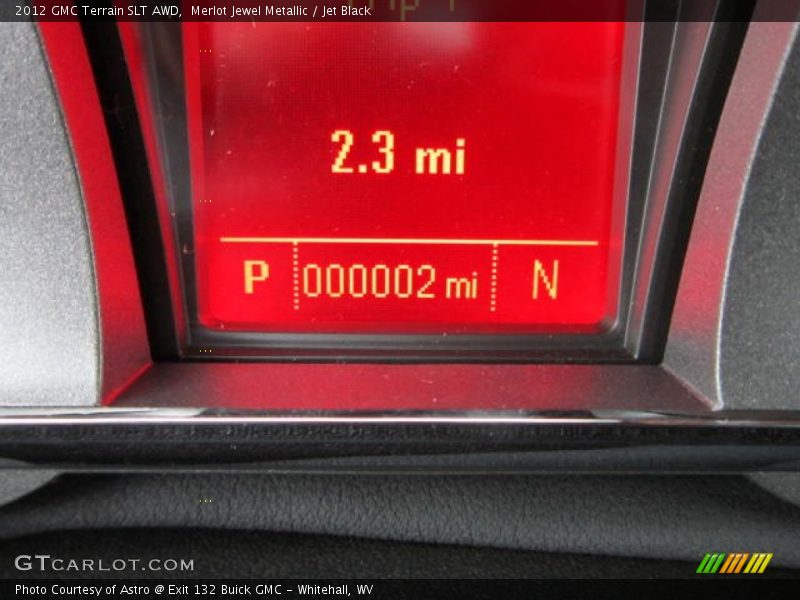 Merlot Jewel Metallic / Jet Black 2012 GMC Terrain SLT AWD