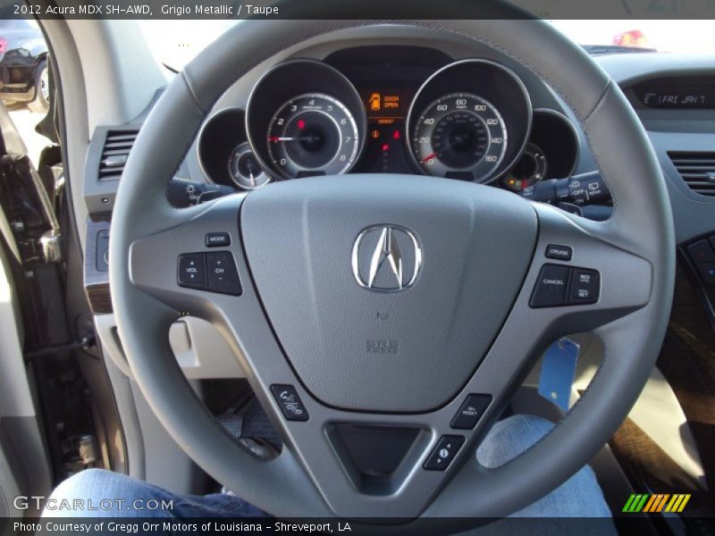 Grigio Metallic / Taupe 2012 Acura MDX SH-AWD