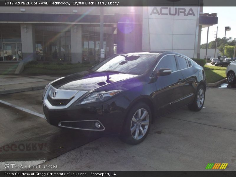 Crystal Black Pearl / Ebony 2012 Acura ZDX SH-AWD Technology