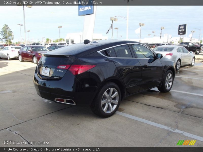 Crystal Black Pearl / Ebony 2012 Acura ZDX SH-AWD Technology