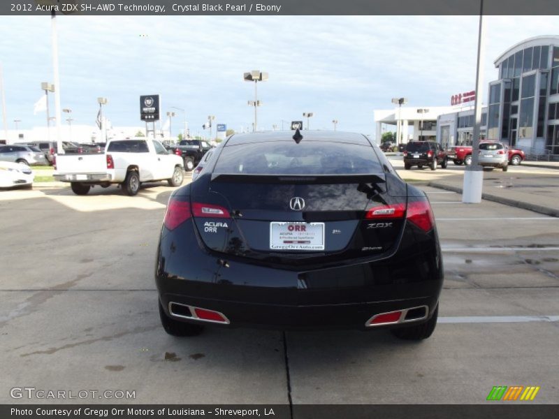 Crystal Black Pearl / Ebony 2012 Acura ZDX SH-AWD Technology