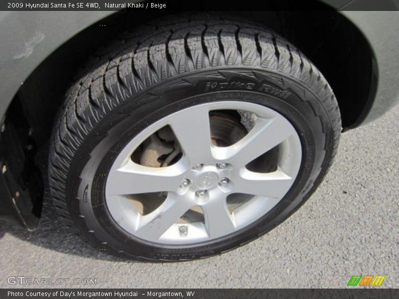 Natural Khaki / Beige 2009 Hyundai Santa Fe SE 4WD