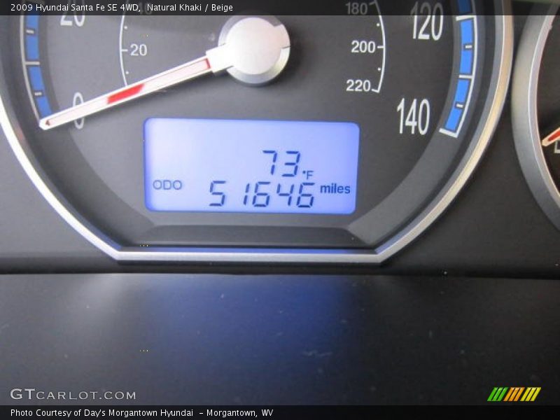 Natural Khaki / Beige 2009 Hyundai Santa Fe SE 4WD