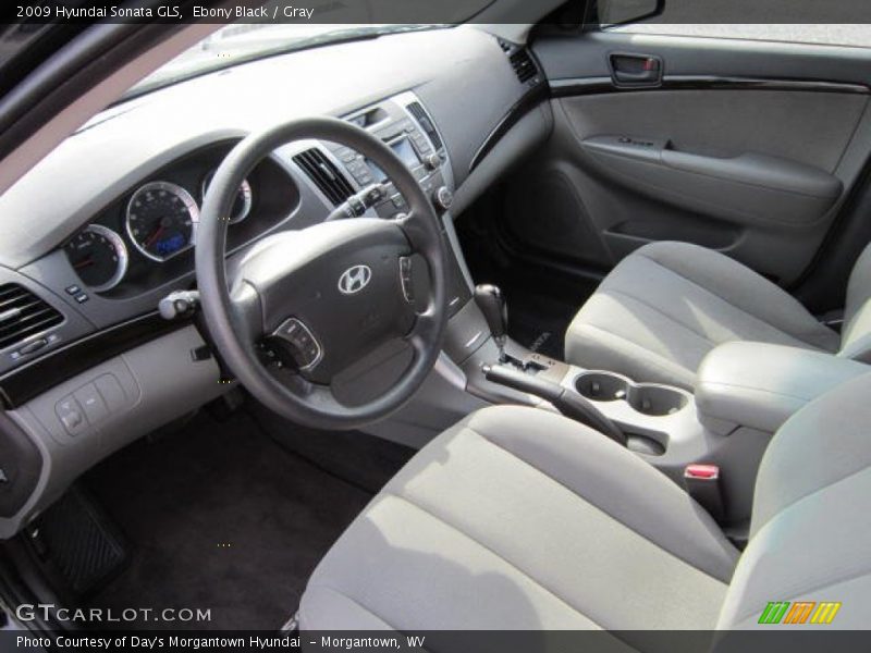 Ebony Black / Gray 2009 Hyundai Sonata GLS