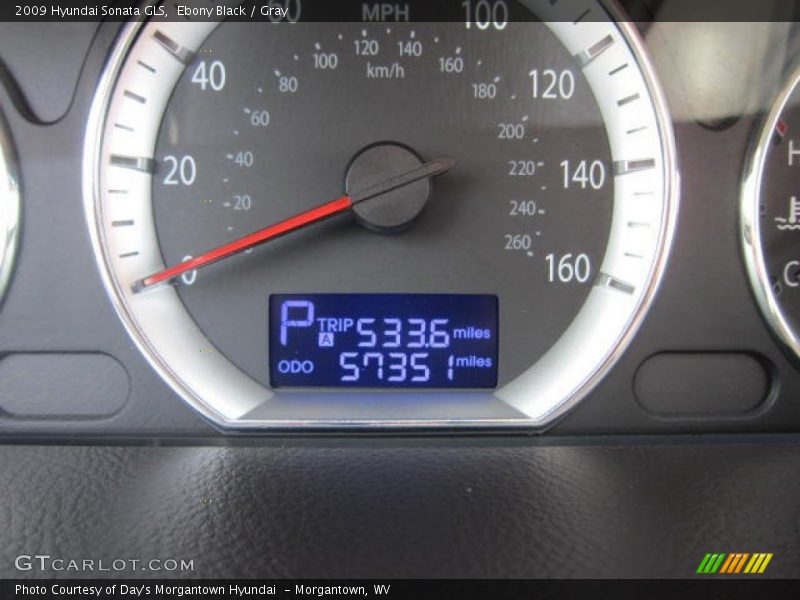 Ebony Black / Gray 2009 Hyundai Sonata GLS