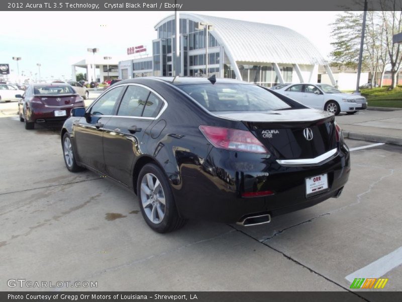 Crystal Black Pearl / Ebony 2012 Acura TL 3.5 Technology
