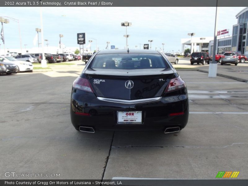 Crystal Black Pearl / Ebony 2012 Acura TL 3.5 Technology