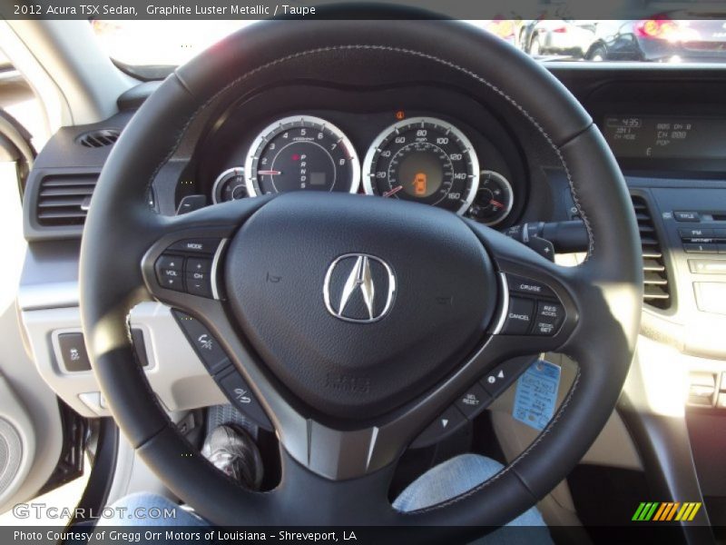 Graphite Luster Metallic / Taupe 2012 Acura TSX Sedan