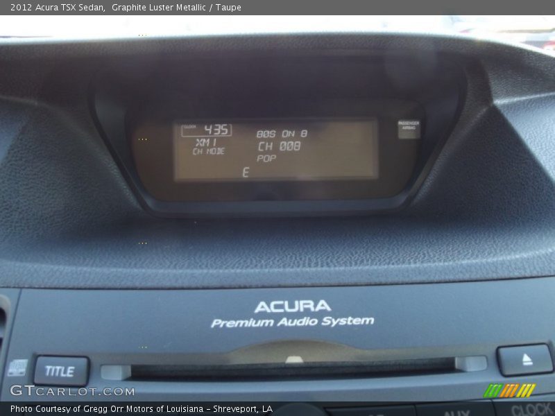 Graphite Luster Metallic / Taupe 2012 Acura TSX Sedan