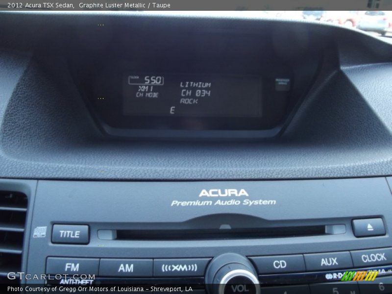 Graphite Luster Metallic / Taupe 2012 Acura TSX Sedan