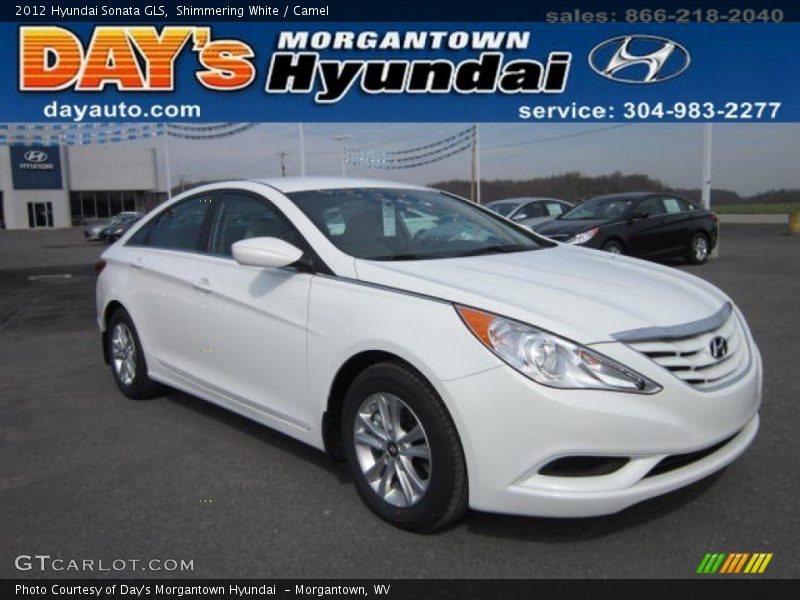 Shimmering White / Camel 2012 Hyundai Sonata GLS