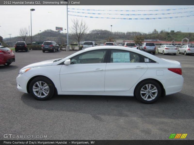 Shimmering White / Camel 2012 Hyundai Sonata GLS