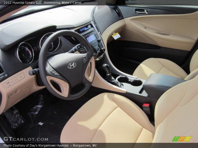 Shimmering White / Camel 2012 Hyundai Sonata GLS