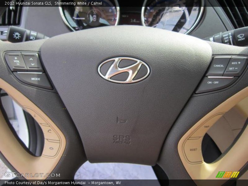 Shimmering White / Camel 2012 Hyundai Sonata GLS