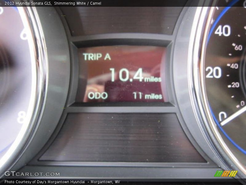 Shimmering White / Camel 2012 Hyundai Sonata GLS
