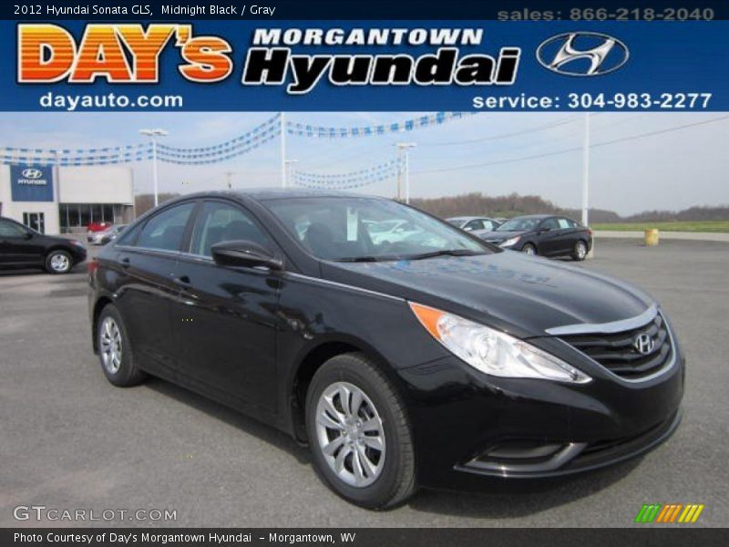 Midnight Black / Gray 2012 Hyundai Sonata GLS