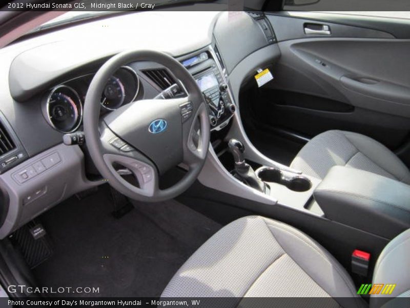 Midnight Black / Gray 2012 Hyundai Sonata GLS