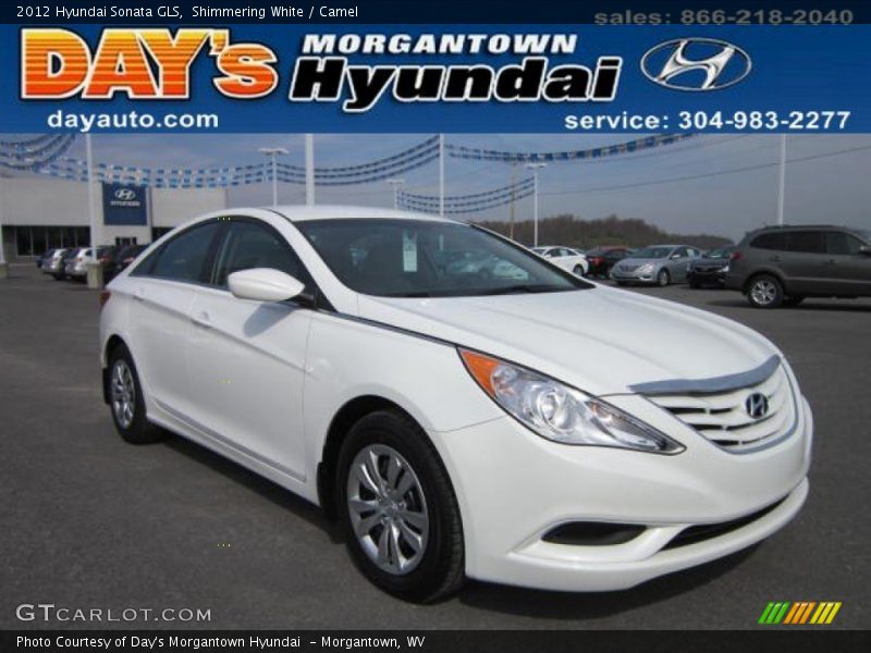 Shimmering White / Camel 2012 Hyundai Sonata GLS
