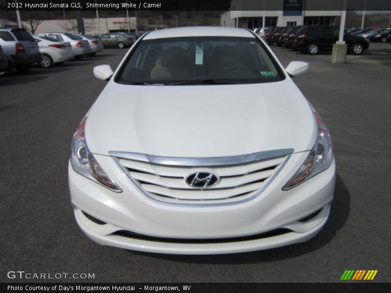 Shimmering White / Camel 2012 Hyundai Sonata GLS