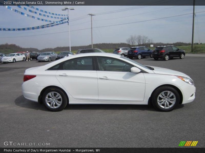 Shimmering White / Camel 2012 Hyundai Sonata GLS