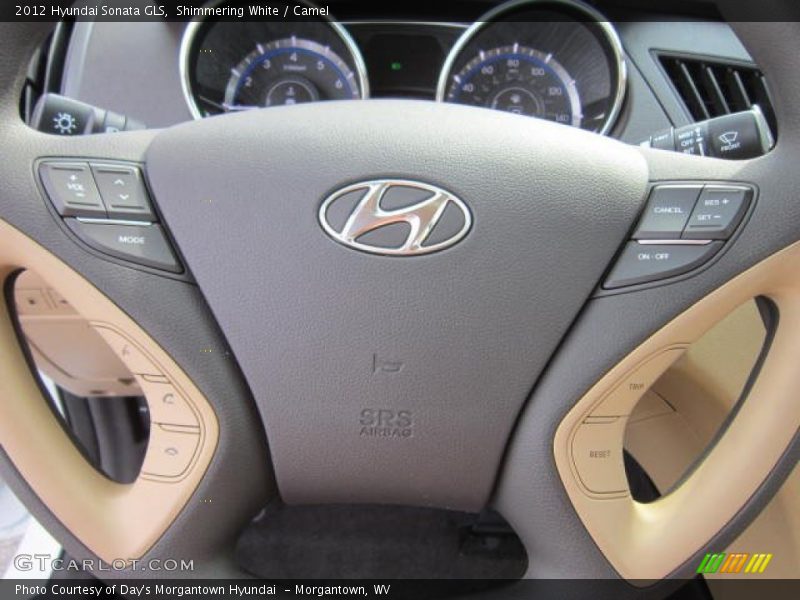 Shimmering White / Camel 2012 Hyundai Sonata GLS