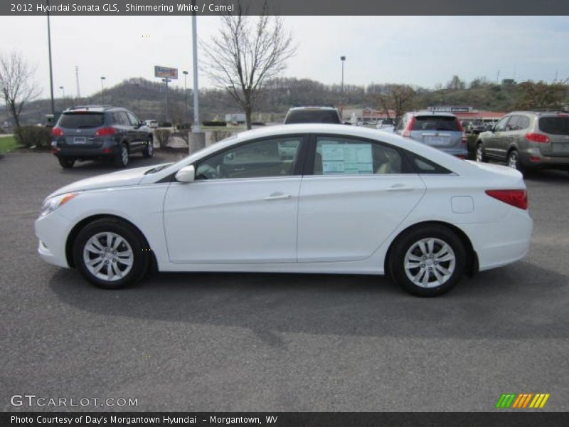 Shimmering White / Camel 2012 Hyundai Sonata GLS