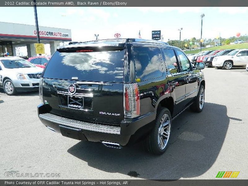 Black Raven / Ebony/Ebony 2012 Cadillac Escalade Premium AWD