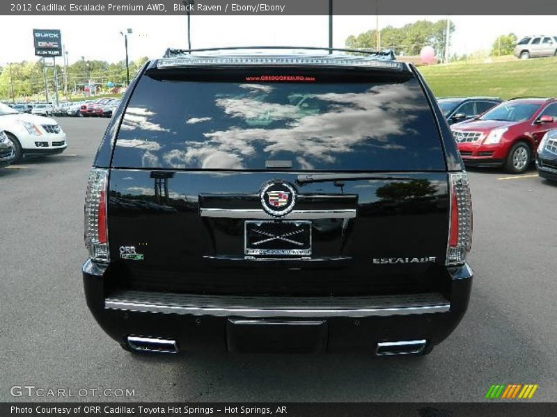 Black Raven / Ebony/Ebony 2012 Cadillac Escalade Premium AWD