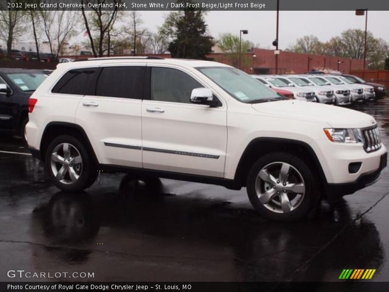 Stone White / Dark Frost Beige/Light Frost Beige 2012 Jeep Grand Cherokee Overland 4x4