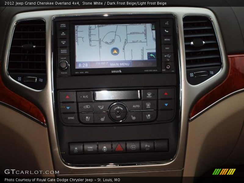 Stone White / Dark Frost Beige/Light Frost Beige 2012 Jeep Grand Cherokee Overland 4x4