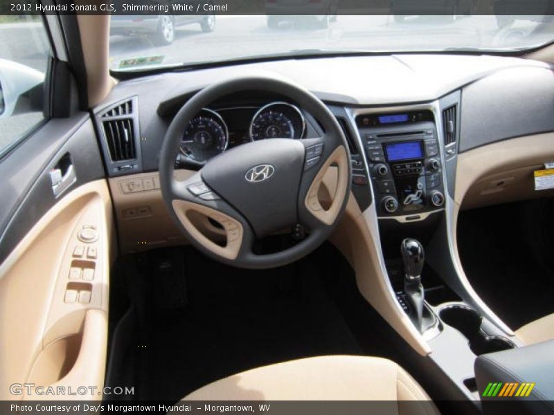 Shimmering White / Camel 2012 Hyundai Sonata GLS