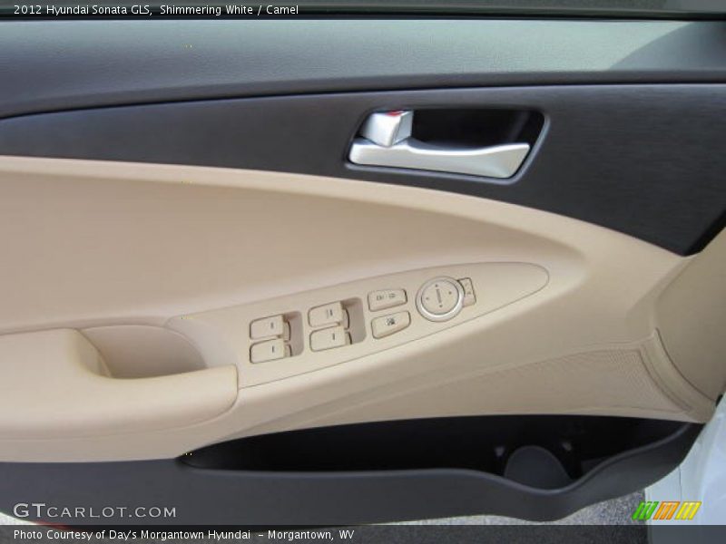 Shimmering White / Camel 2012 Hyundai Sonata GLS