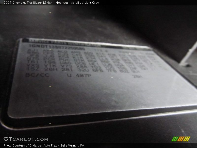 2007 TrailBlazer LS 4x4 Moondust Metallic Color Code 407P