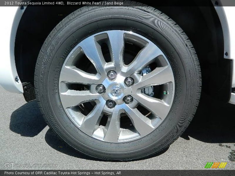 Blizzard White Pearl / Sand Beige 2012 Toyota Sequoia Limited 4WD
