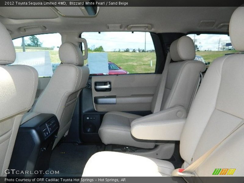 Blizzard White Pearl / Sand Beige 2012 Toyota Sequoia Limited 4WD